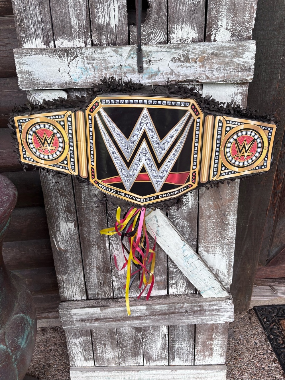WWE Heavyweight Championship Belt Wrestling Piñata Birthday Party